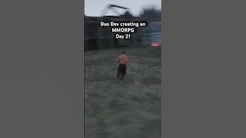 Duo Dev creating an MMORPG - Day 21 - First Village #mmorpg #indiegame #indiedev #gaming #fantasy