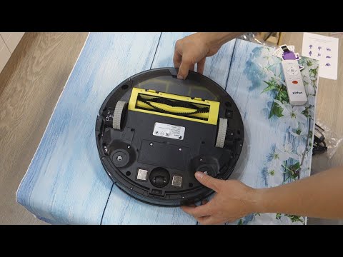 Бюджетный робот пылесос с базой и турбощеткой KITFORT KT-569