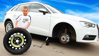 the wheel went down on audi a3 dima ride on new power wheels cars
