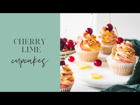 Cherry Lime Lemonade Cupcakes Eggless