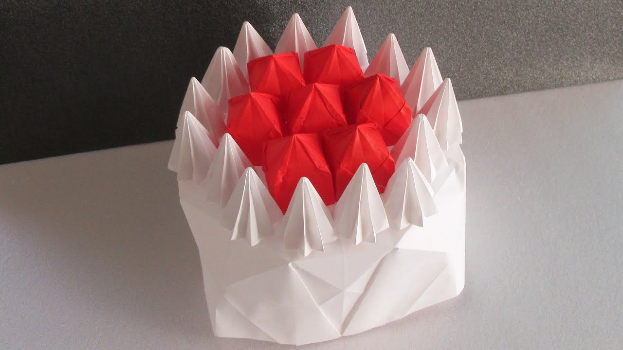 折り紙 Birthday Cake Origami バースデーケーキ Youtube