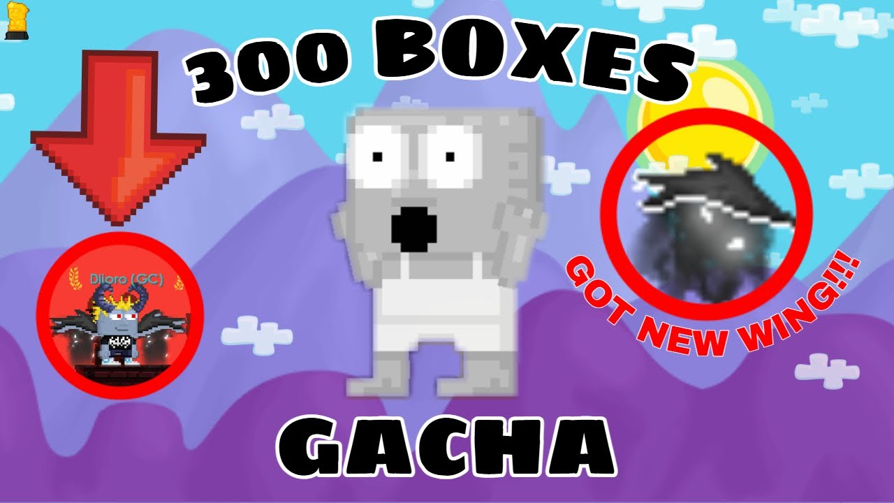 Growtopia | Opening 300 Black Friday Boxes (GOT BLACK UV WINGS!)