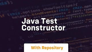 java test constructor