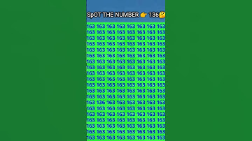 SpOT THE NUMBER 👉 136🤔99% fail only genius#short video #brainsmart