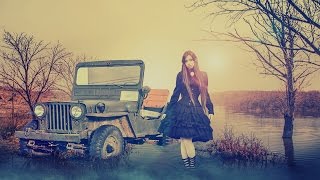 jeep girl photo manipulation | photoshop tutorial cs6/cc screenshot 2