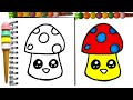 Let's Draw a Cute Mushroom! Easy Step-by-Step Drawing for Kids! 🍄 #24