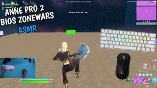 Anne Pro 2 Mechanical Keyboard Sounds 😴 ASMR 😍 Smooth Fortnite Bio's ZoneWars Gameplay 4K 240FPS