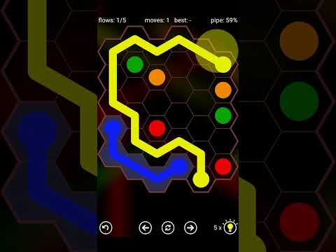 Flow Free Hexes Daily Puzzles. Level 1-8. My Gaming Town ♥ #shorts
