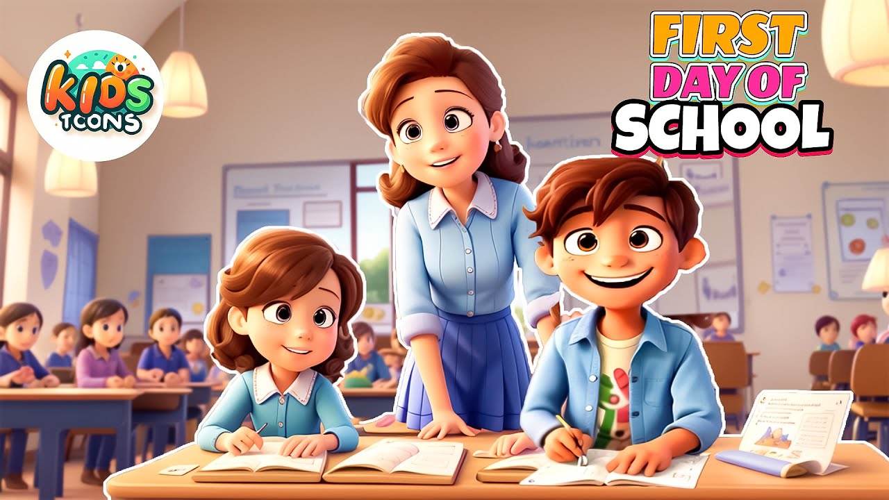 Doodle's First Day of School Nursery Rhymes For Children AI Cartoon