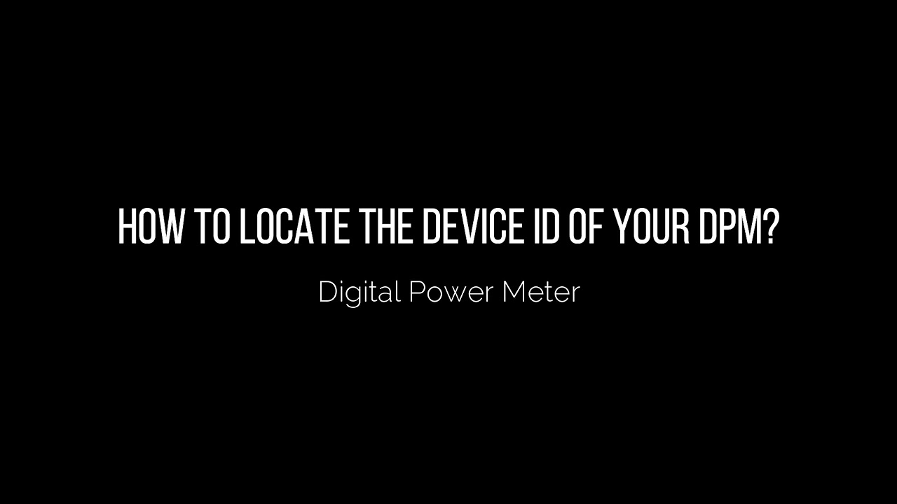 How to Find the Device ID of Digital Power Meter (DPM) Connected to Sungrow Logger COM100D