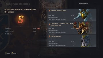 [Abyssal] Dreamscale Ruins - Hall of The Eclipse lv40 - 9:56 - Kuat Ran (SA)