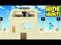 i made a SECRET Minecraft Base in a Villagers house.. (Hide or Hunt #1)