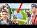 GOOGANS vs. PRO GOLFERS Challenge!!! ( FISHING Golf COURSE PONDS )