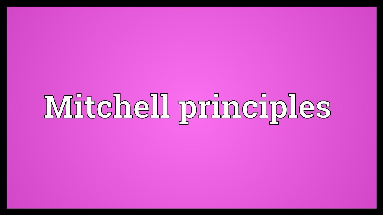Mitchell principles Meaning - YouTube