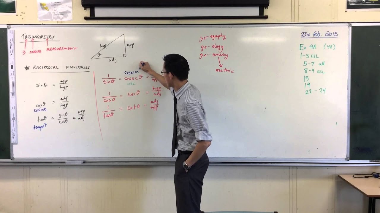 The Basic Trig Ratios & their Reciprocals