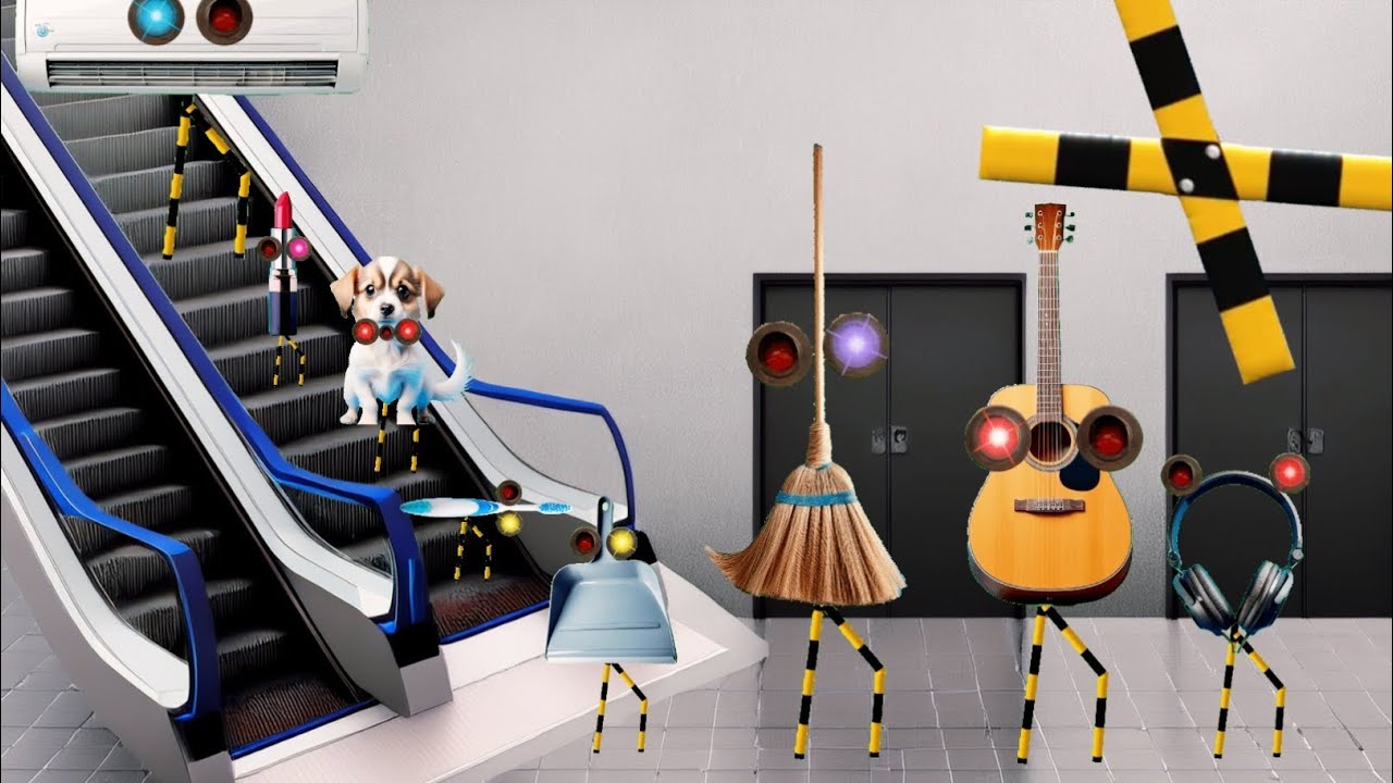 エスカレーターで踏切　railroadcrossing fumikiri anime keretaapi levelcrossing fumikiri challenge 踏切　カンカン　踏切アニメ