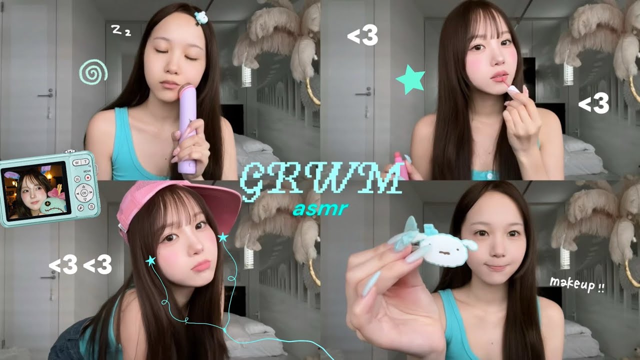 asmr 🧼 女子大学生の休日grwm 🗯🐋ディズニーに行った日のmakeup🏝⋆˙⟡