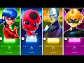 Ladybug miraculous vs tikki vs hawk moth vs cat noir tiles hop edm rush