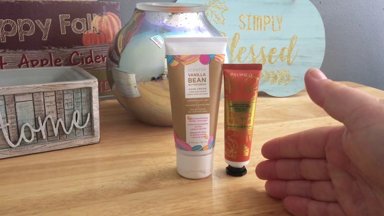 Hand Cream Comparison Scentsy vs Bath and Body Works YouTube