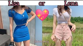 Lisa or Lena 💖 Korean summer style #53💙#pinkaliza