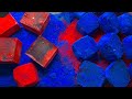 Celebration 37.000 Subscribers Red Cornstarch Blue Pigmented Chalk Blocks Crush Pigment Asmr 