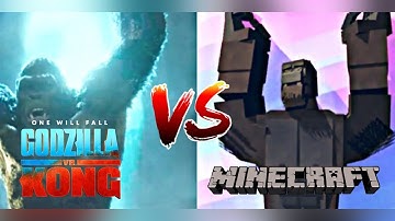 [4K 60FPS] GODZILLA VS KONG Animation : Original VS Minecraft who will win? godzilla addon
