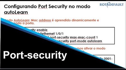 Port Security - Switches 3Com / HP / H3C
