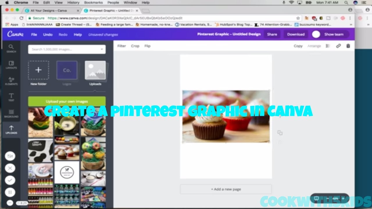 Pinterest Graphic Design Tutorial How to create a Pinterest graphic in Canva tutorial step by step - YouTube