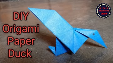 How To Make A Paper Flying Duck / Origami Flying Duck Tutorial / Easy Paper Craft Tutorial