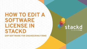 How to Edit a Software License in Stackd by DesignTIME