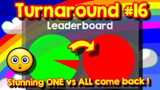 Agario Team Mode Turnaround #16, stunning ONE vs ALL come back, last man standing