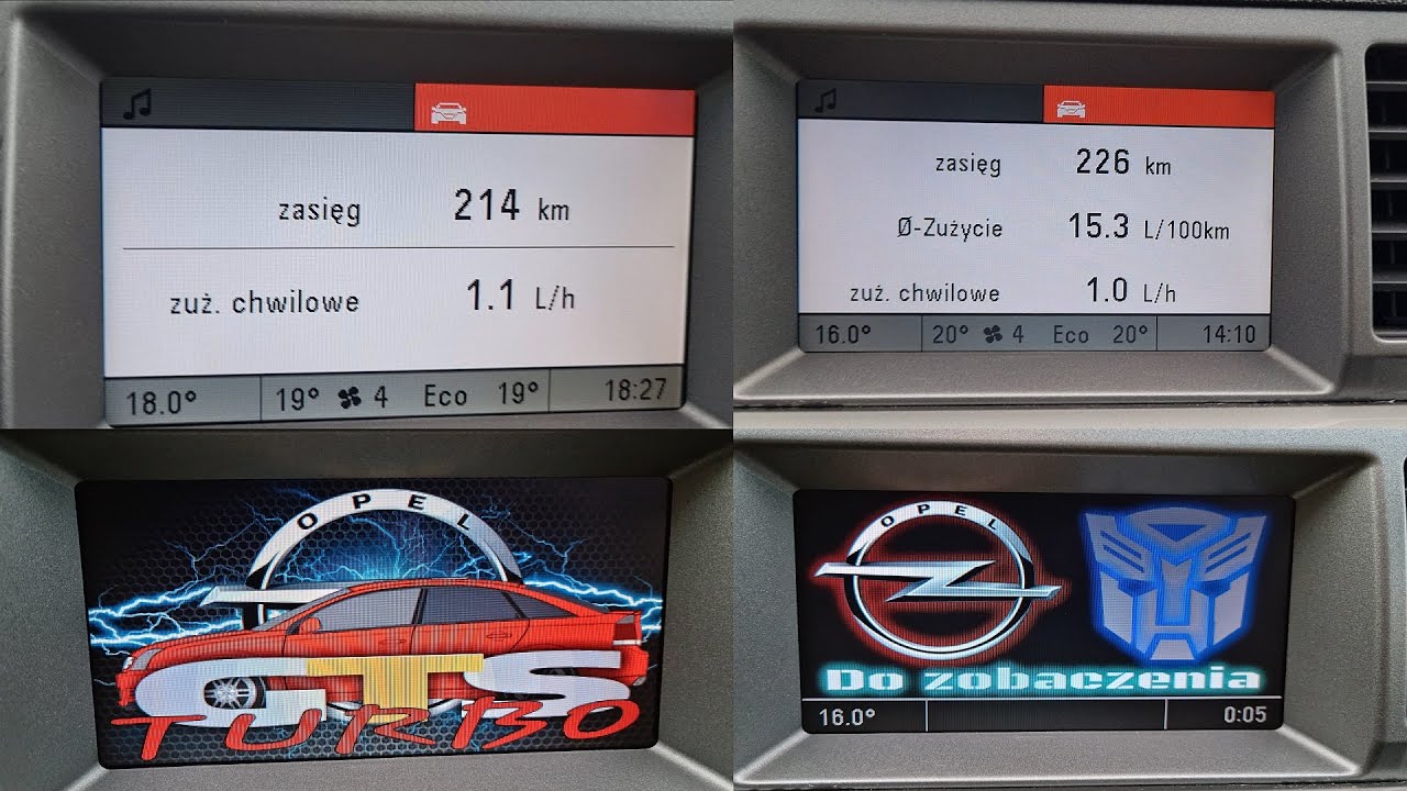 aktualizacja cid 2 linie na 3 linie opel vectra c lwpm
