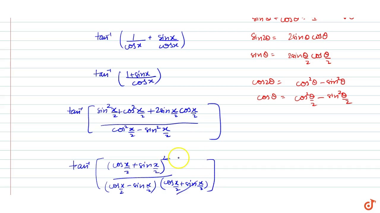 `tan^(1)(secx+tanx)` YouTube