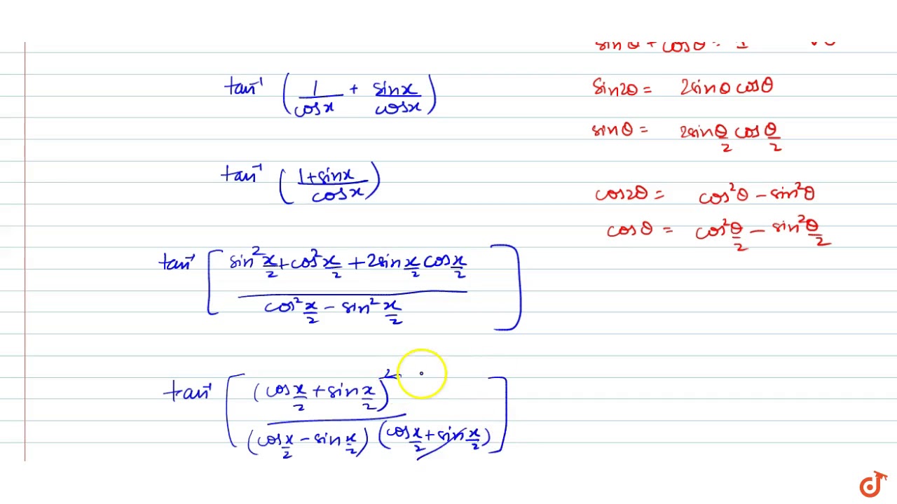 `tan^(1)(secx+tanx)` YouTube