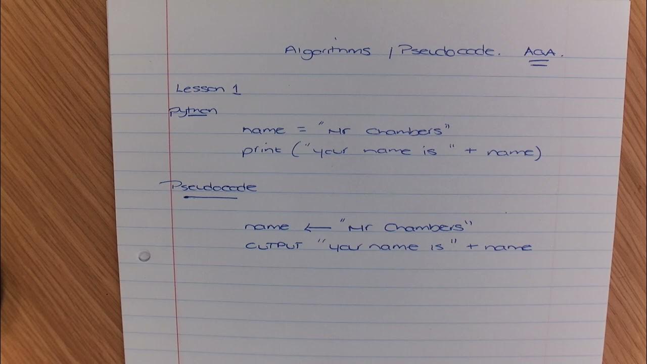 AQA Comptuer Science - GCSE - Pseudocode - Lesson 1 - Basics ...
