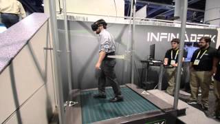 Infinadeck Omnidirectional Treadmill Hands On At Ces 2016