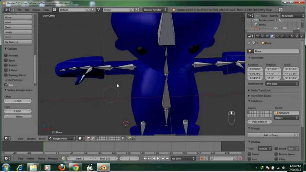 Tutorial Blender 3 - rigging dasar / basic rigging - YouTube