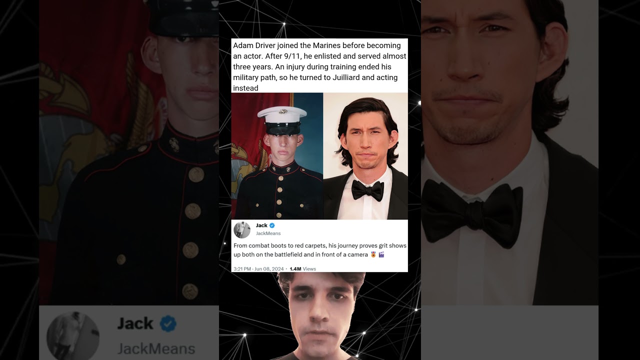 Adam Driver joined the Marines before becoming an actor