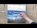 Silber Folie abstract painting - STEP by STEP - Seascape painting abstract