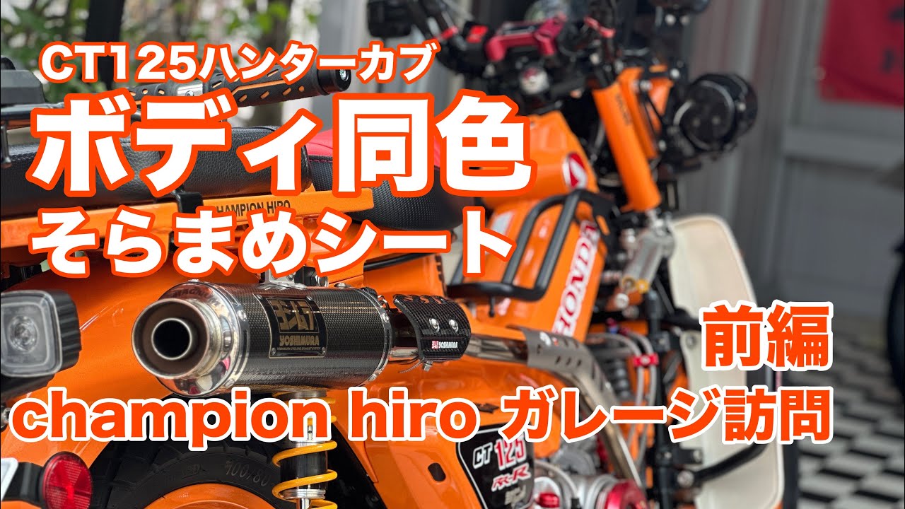 CT125ハンターカブ】championハンターカブのボディ同色そらまめシート
