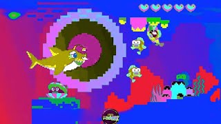 Baby Shark - Grandpa Shark Being A Hero In Video Game? Sponsored By Gamavision Csupo Effects