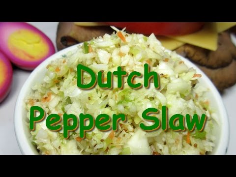 Country Dutch Cabbage Pepper Slaw ~ Cabbage ColeSlaw Salad Recipe