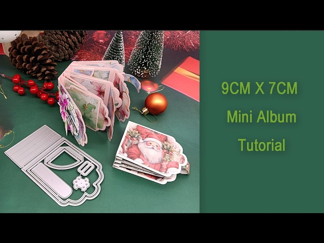 9CM X 7CM Mini Album Tutorial | Handmade Albums - #Alinacutle