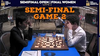 Praggnanandhaa R. vs. Fabiano Caruana●FIDE WORLD CUP 2023 SEMIFINAL●GM 2 #Praggnanandhaa