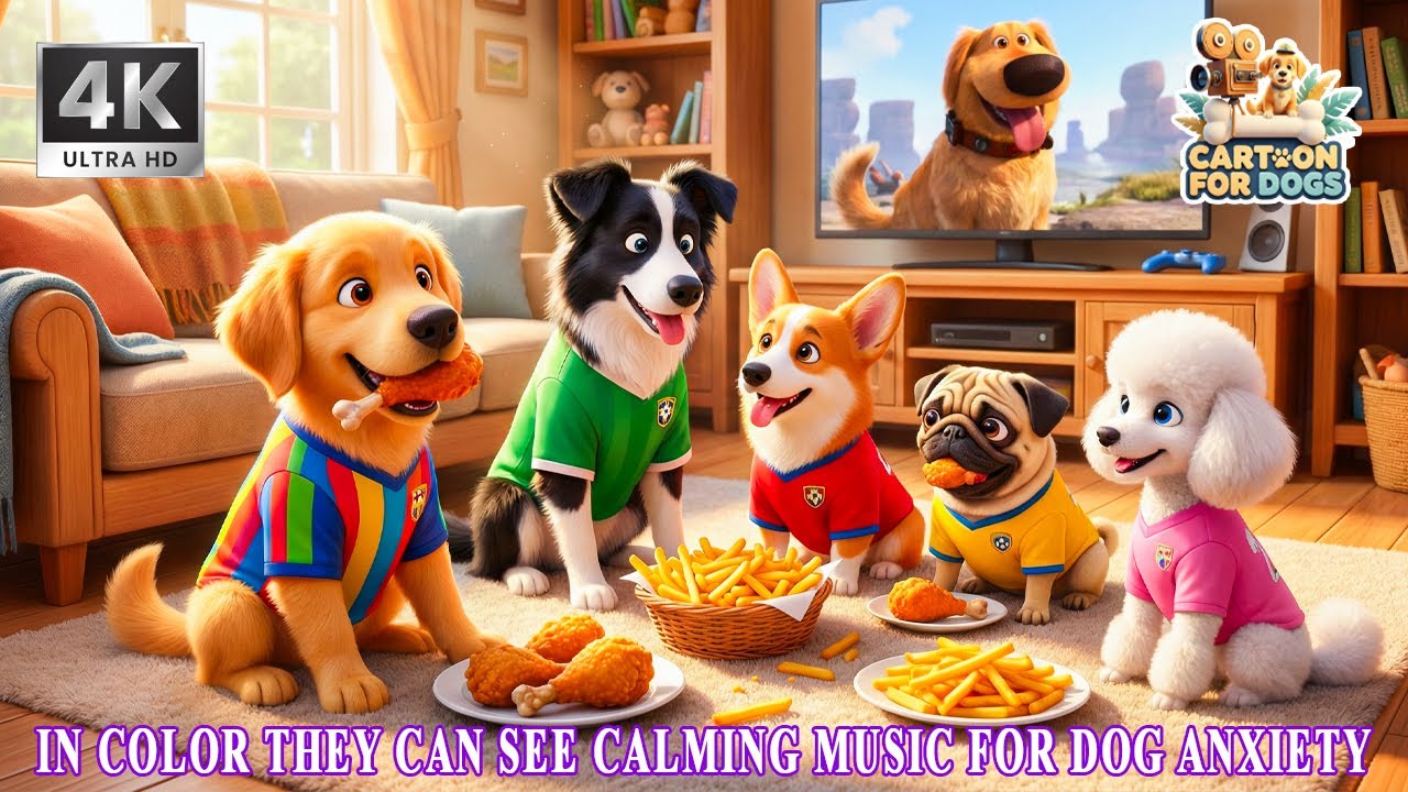 Dog Cartoon in Colors They Can See 2026 📺 Ideal for Hyperactive Dogs 🐶 VET APPROVED 💤