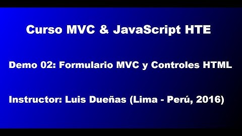 Curso MVC & JavaScript HTE - Demo 02