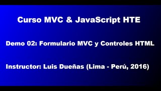 Curso MVC & JavaScript HTE - Demo 02