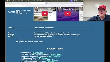 COMSC 142 Last Class