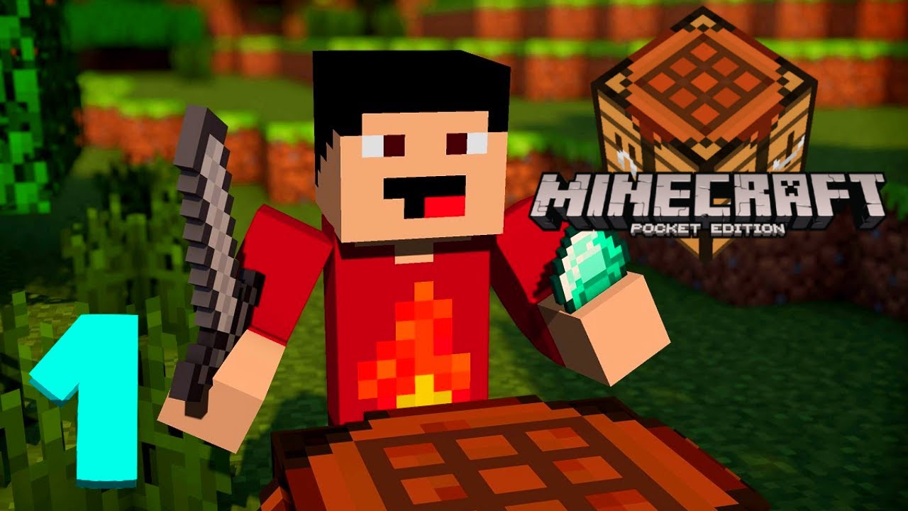 Diamonds Already? | Minecraft PE Survival Let's Play Episode 1 - YouTube