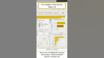 On object interaction Opt-in Microsoft #POWERBI #shorts